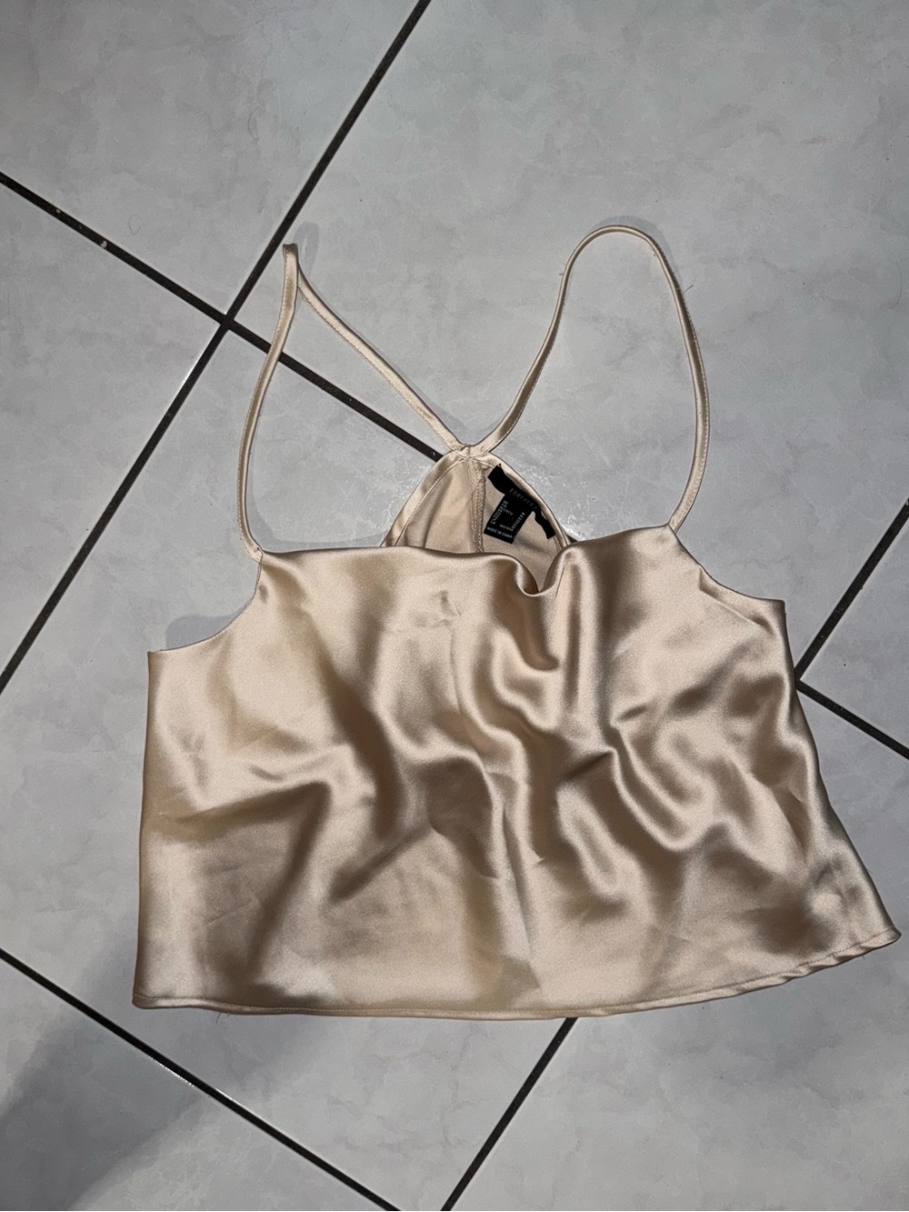 Forever 21 Satin Cami in Champagne Beige